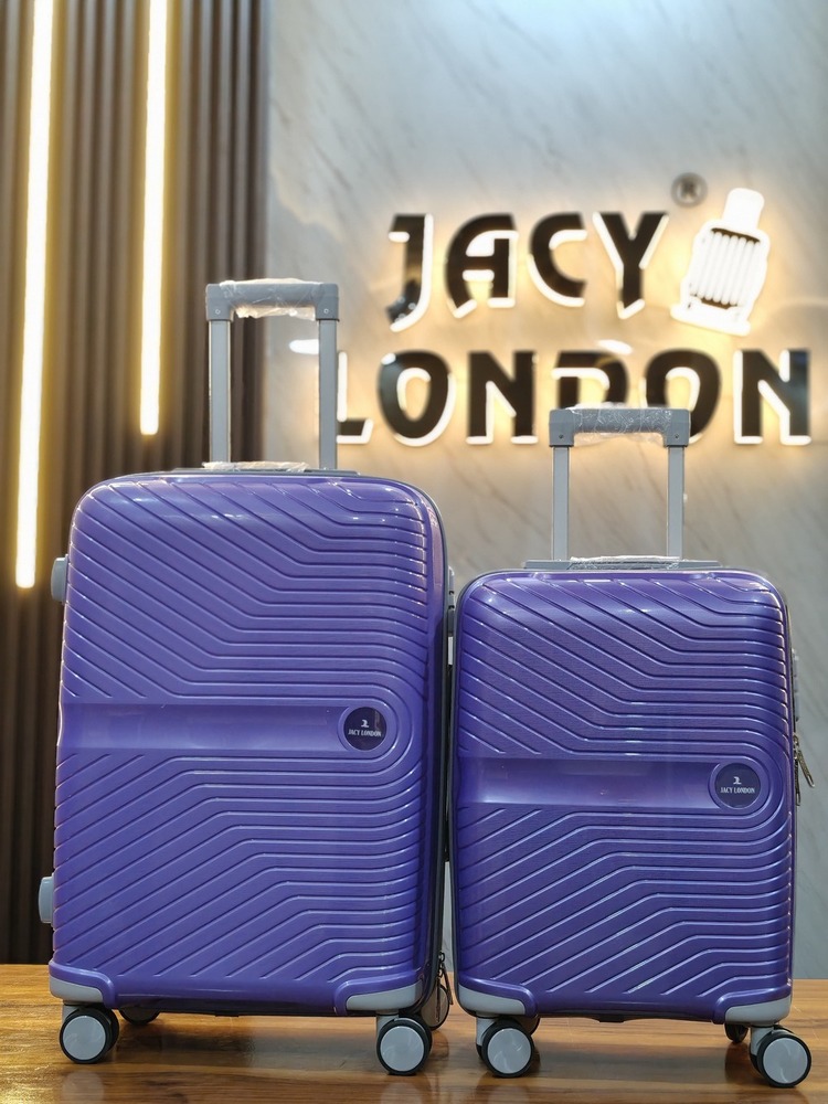 Purple 2 Pcs Set Trolley Bag