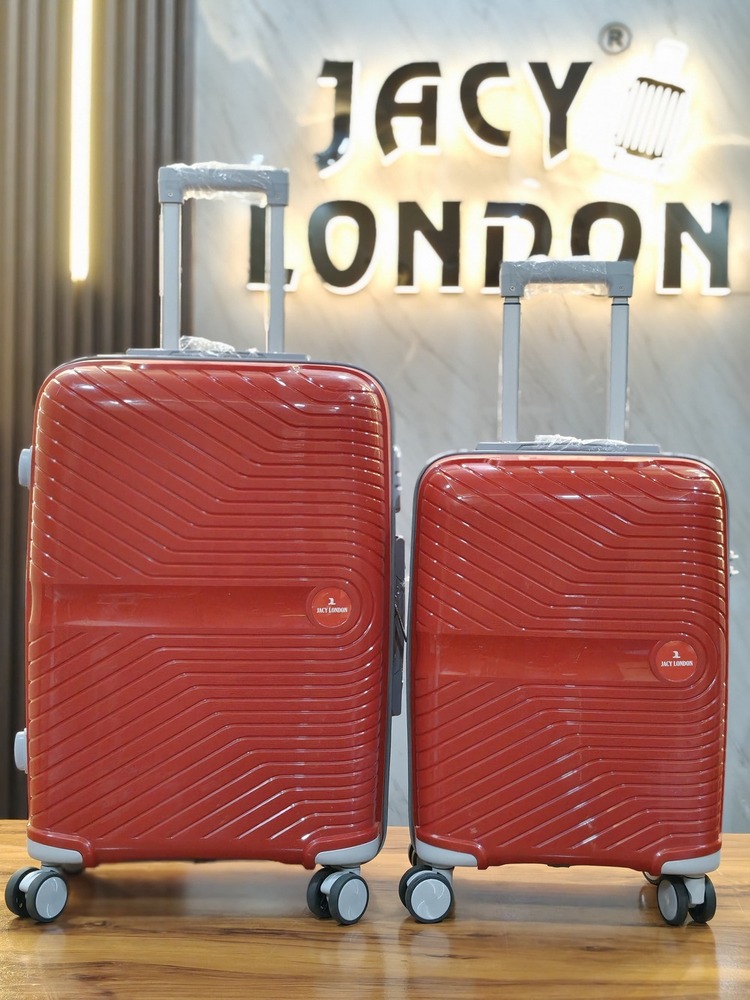 Red 2 Pcs Set Trolley Bag