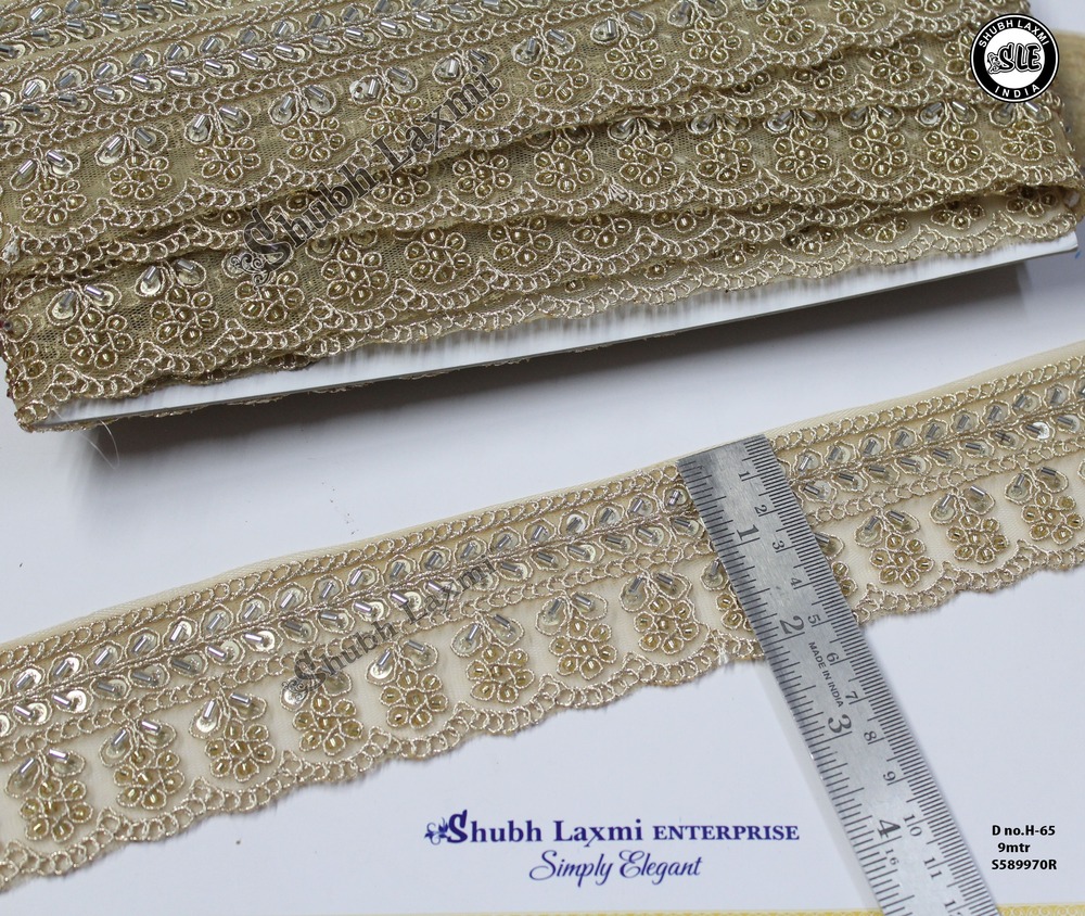 Golden Cutdana Embridery Lace