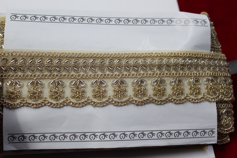 Golden Cutdana Embridery Lace