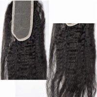 Premium Remy Hair Closure Natural Black With Baby Hair (10inch, 2x6 ks Yaki Closure)
