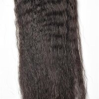 Premium Remy Hair Closure Natural Black With Baby Hair (10inch, 2x6 ks Yaki Closure)