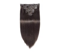 100% Original Real Human 7 pcs 100 Grams, 20 Inches (Dark Brown) For Women & Girls Hair Extension