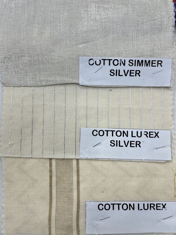 Cotton Lurex Fabric - Color: White