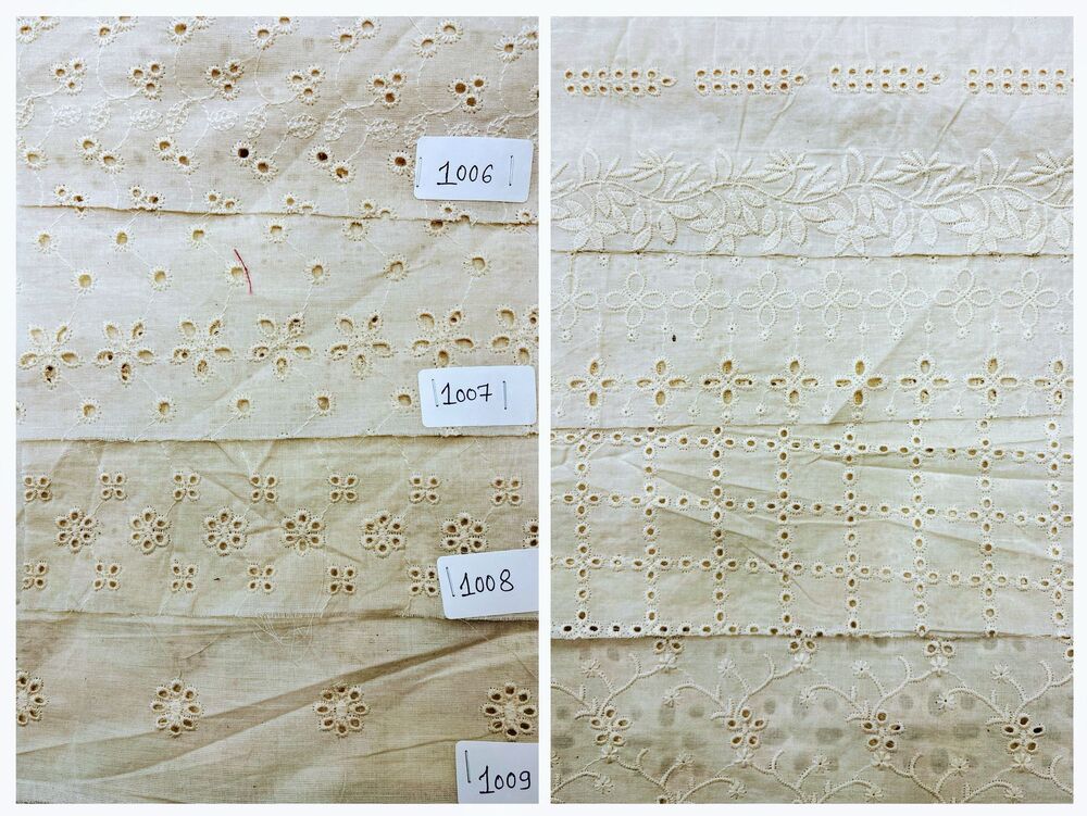 Cotton Embroidery - Color: White
