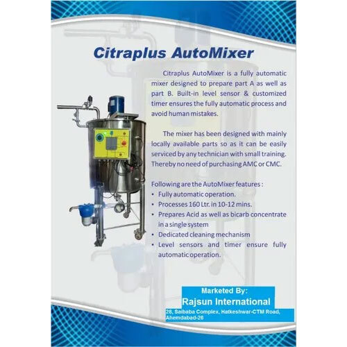 Automated Bicarbonate Mixer - Material: Steel