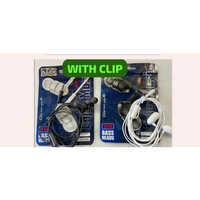 Black Clip Wired Earphone - Body Material: Plastic