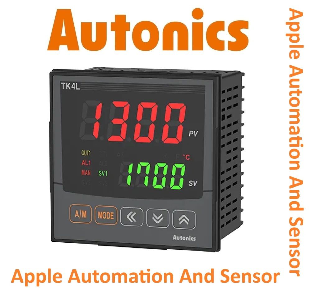 Autonics Tk4l-14rc Temperature Controller - 4-digit 7-segment Led Display, Ip65 Protection, Pid Control Features, Relay Output, Industrial Use