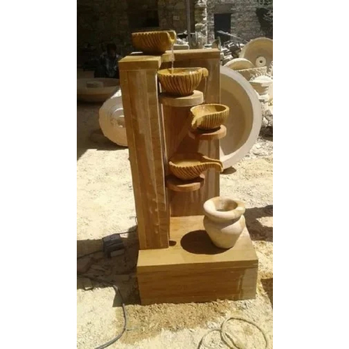 3 Feet Sandstone Water Fountain - Color: Red