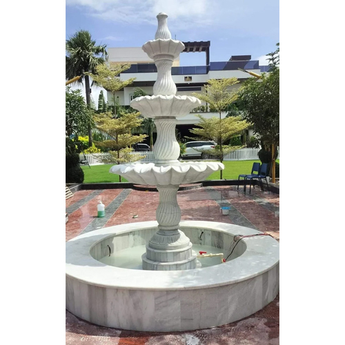 Decorative Sendstone Garden Fountain - Color: White