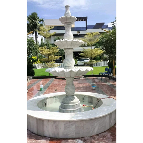 2 Feet White Marble Fountain