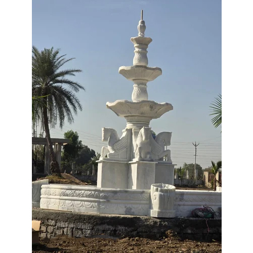 Horse Water Marble Fountain