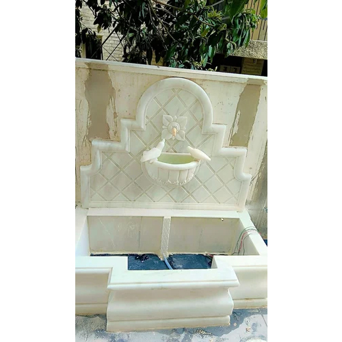 White Marble Wall Fountain - Material: Stone