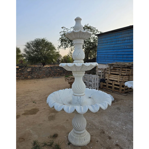 Marble Garden Fountain - Color: White