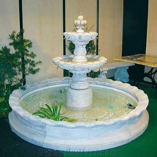 Marble Wall Fountain - Color: White