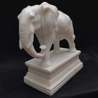 Marble Elephant Statue - Color: 2.5 Feet