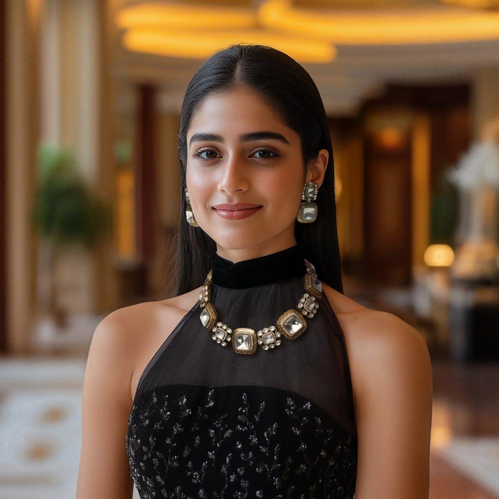 Exclusive Handcrafted Kundan Meena Necklace set