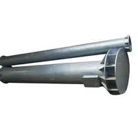 Industrial Boiler Chimney - Mild Steel, 50 Feet, Silver Color | 12mm Pipe Thickness, Floor Standing Installation, Plain Surface Finish