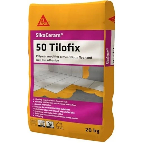 20Kg Sikaceram 50 Tilofix Roof Tile Adhesive - Application: Vitrified