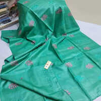 Embroidered Tussar Silk Saree