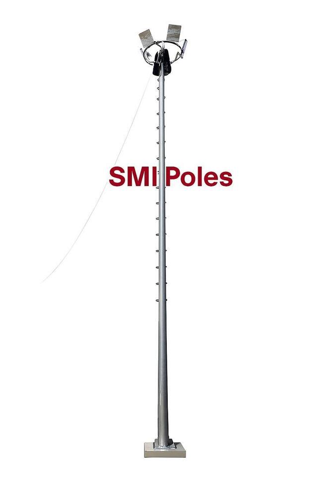 12 Meter High Mast Lighting Pole - Color: Silver