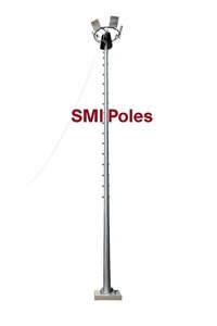 12 Meter High Mast Lighting Pole - Color: Silver