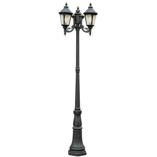 Cast Iron Lighting Poles - Color: Black