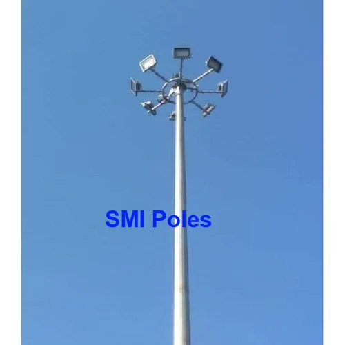 High Mast Steel Pole - Color: Grey