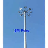 High Mast Steel Pole - Color: Grey