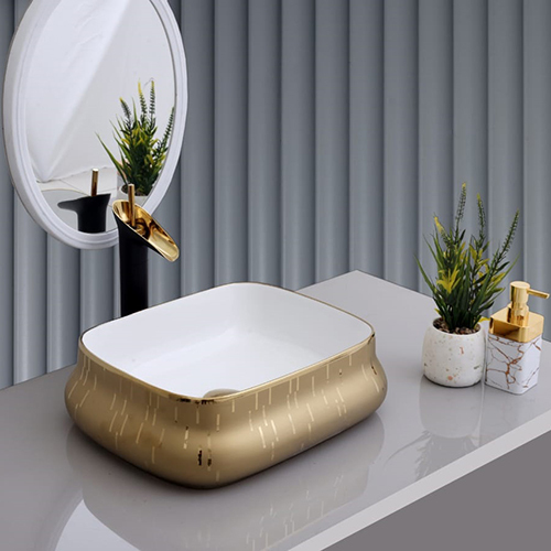 18X13X4 Golden Table Top Basin