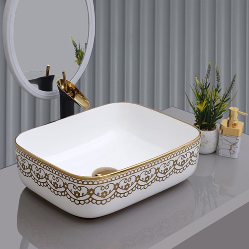 16X12X5 Golden Table Top Basin