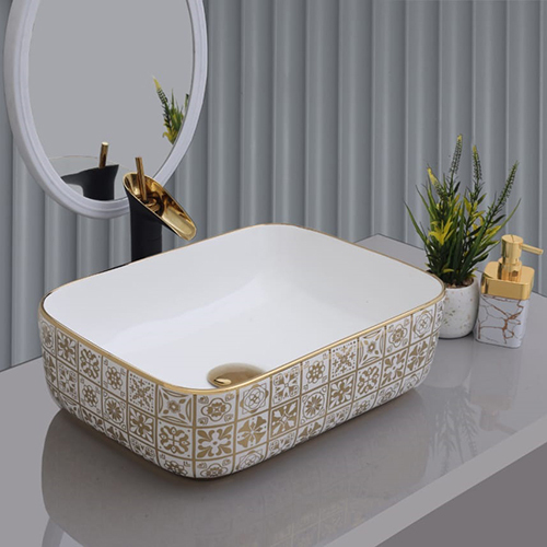 16X12X5 Golden Table Top Basin