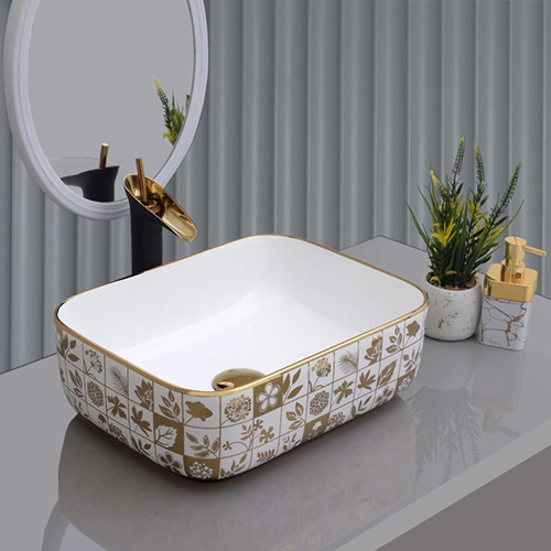 16X12X5 Golden Table Top Basin