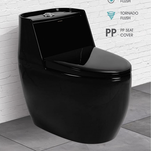 Black One Piece Toilet Seat