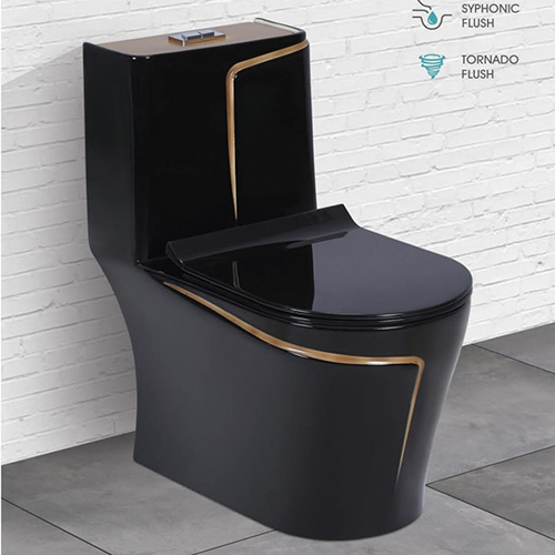 Nova  Black One Piece Toilet Seat