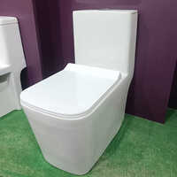 Excel - Wash Down White One Piece Toilet Seat - Installation Type: Floor Mounted