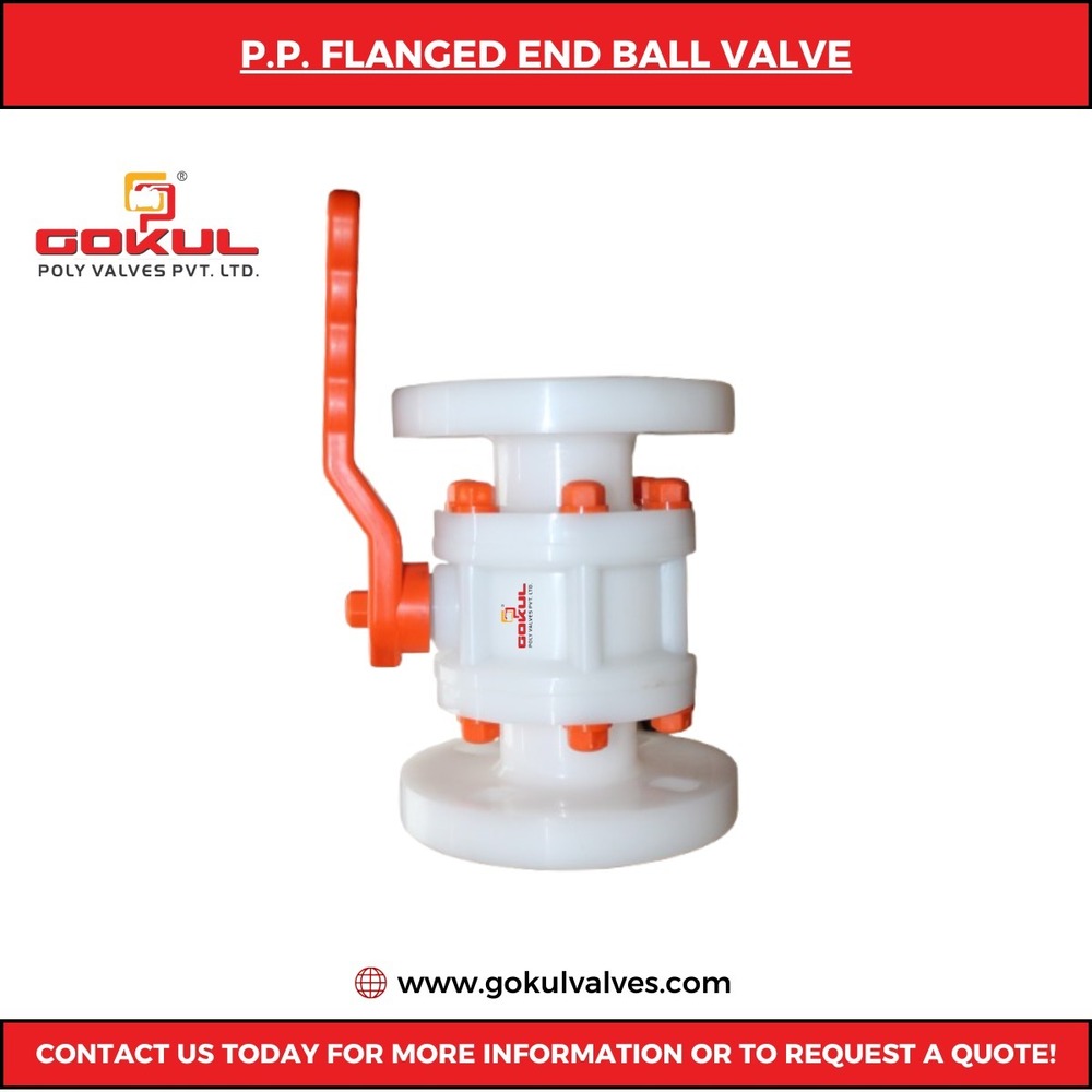 Gokul Flange End Polypropylene Diaphragm Valve 3/4