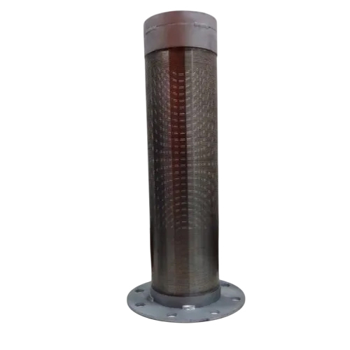 Borewell Water Filter With Flange - Color: Black