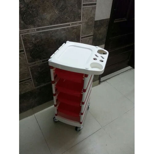 Red N White Hair Beauty Trolley