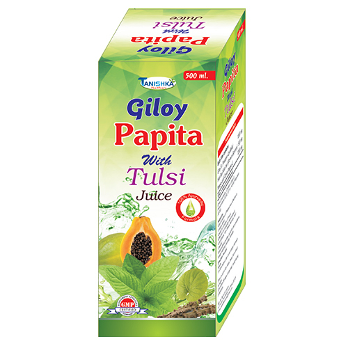 500Ml Giloy Papita With Tulsi Juice - Ingredients: Herbs