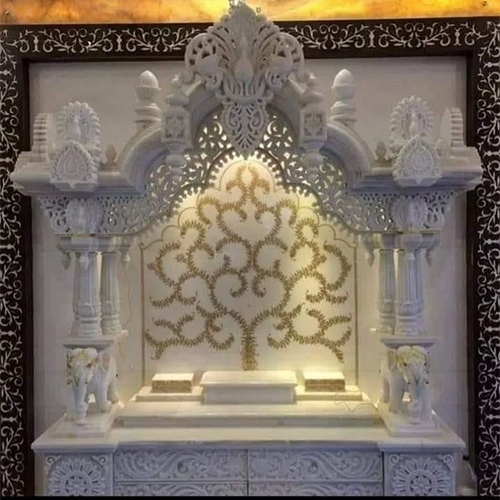 सफेद डिज़ाइनर संगमरमर का मंदिर