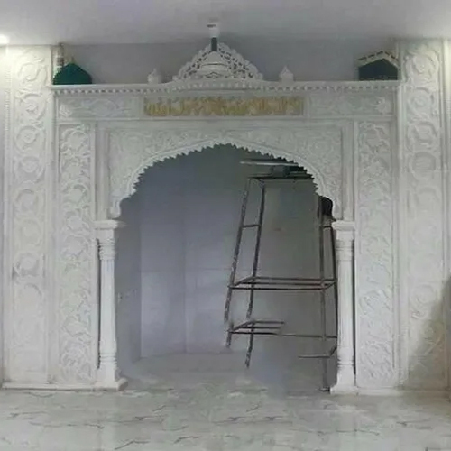 8 Feet White Marble Member Qibla