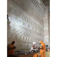 White Marble Carving - Shape: Rectangular