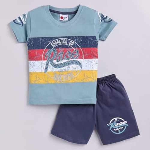 Boys T-Shirt And Half Pant - Color: Multi Colour