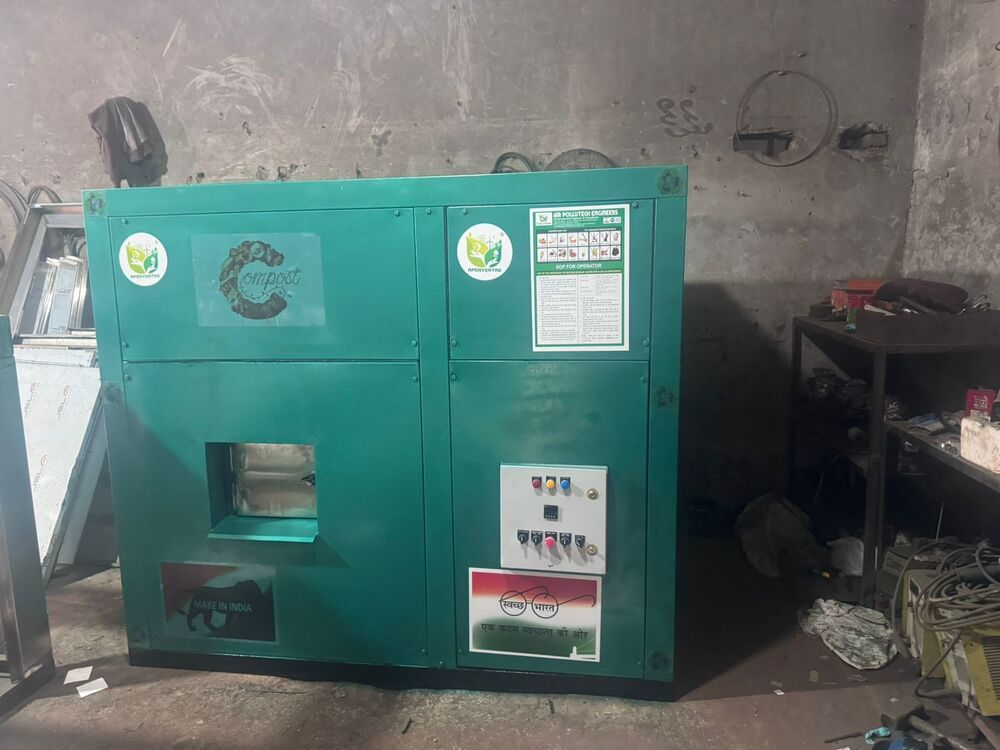 Polished Food Waste Composting Machine - Capacity: 250 Kg/day
