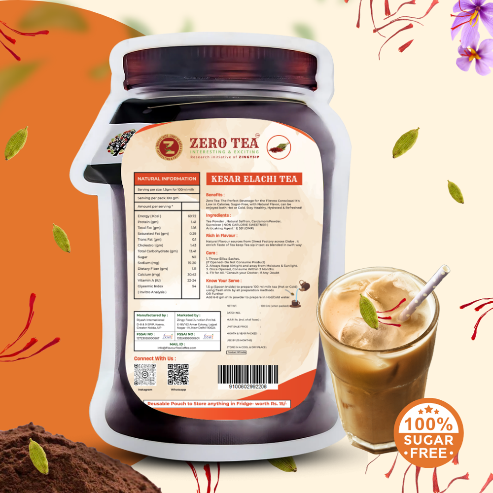 Kesar Elaichi Tea -Sugar FREE