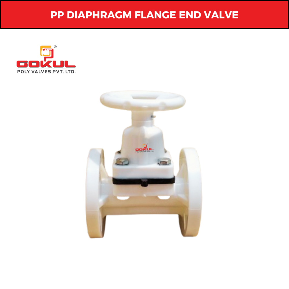 Gokul polypropylene Diaphragm Flange End Valve 3/4