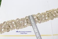 Golden Embroidery Sequence Lace
