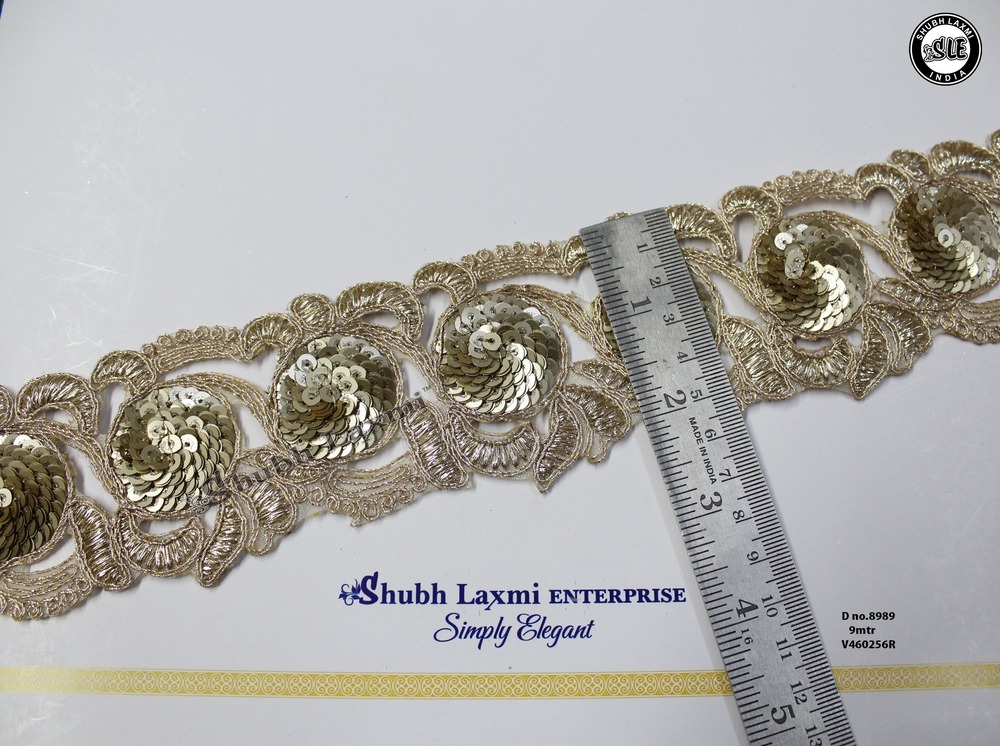 Golden Sequence Embroidery Lace