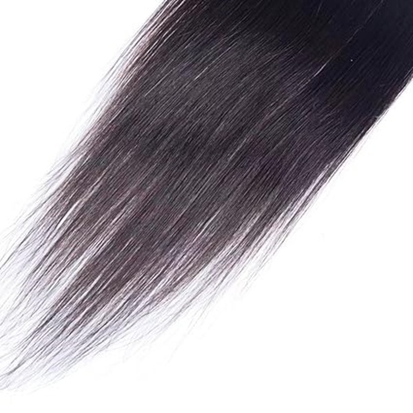 100% Human Hair With Baby Hair Straight Pre Plucked Lace Closure Free Remy Hair Lace Closure with Baby Hair for Woman Natural Color(8